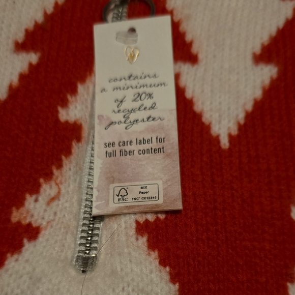 Jessica Simpson Festive Red and Cream Turtleneck Sweater - Picture 4 of 4